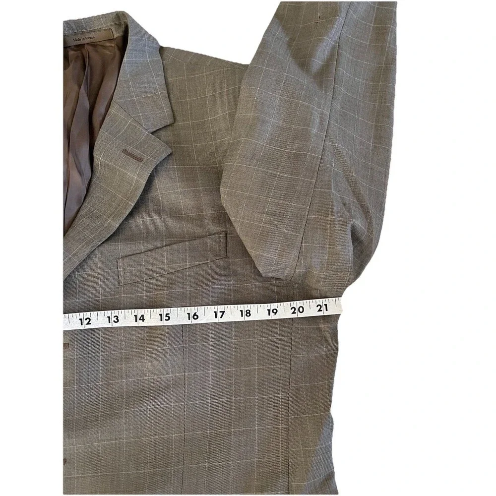 Ermenegildo Zegna x Gritti Men's 40S Blazer Windowpane Single Breasted Recent